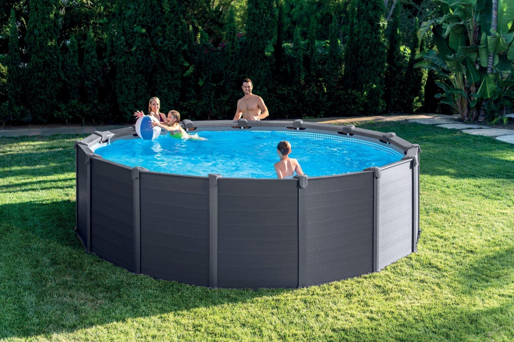 Piscine tubulaire Graphite INTEX