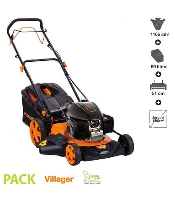 VILLAGER Atlas 5111H – Tondeuse Thermique Honda 50 cm