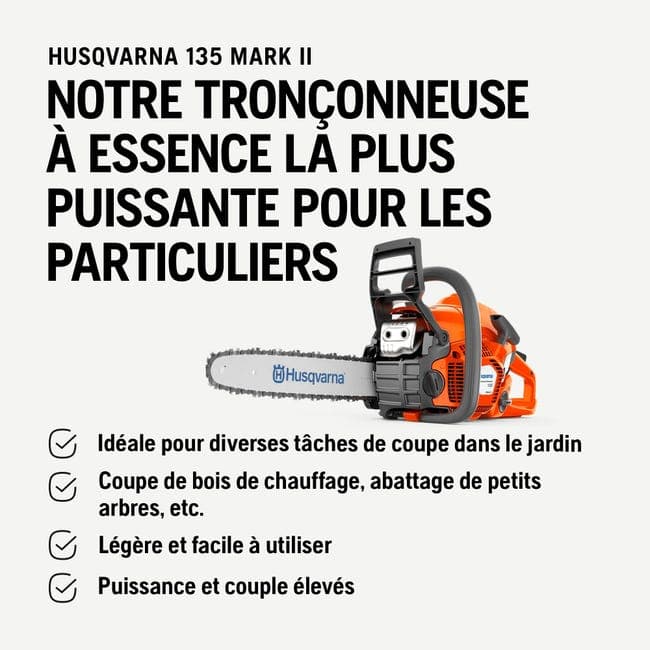 Tronçonneuse thermique Husqvarna 135 Mark II – 40 cm